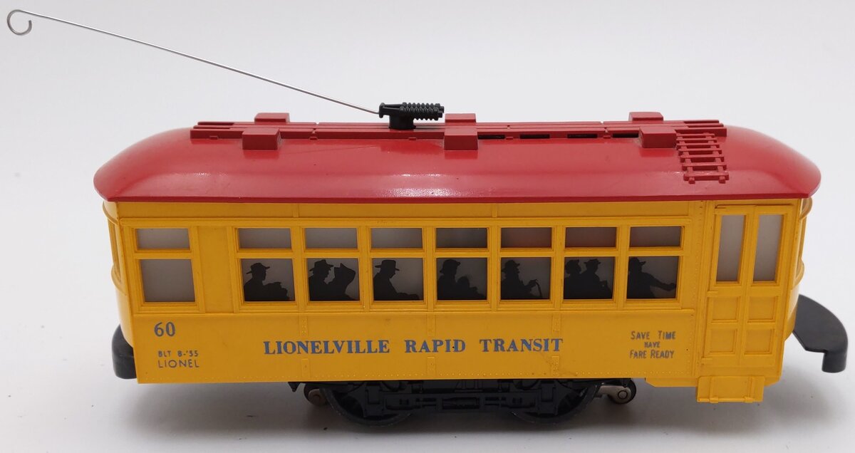 Lionel 60 Vintage O Lionelville Trolley--Late Version VG