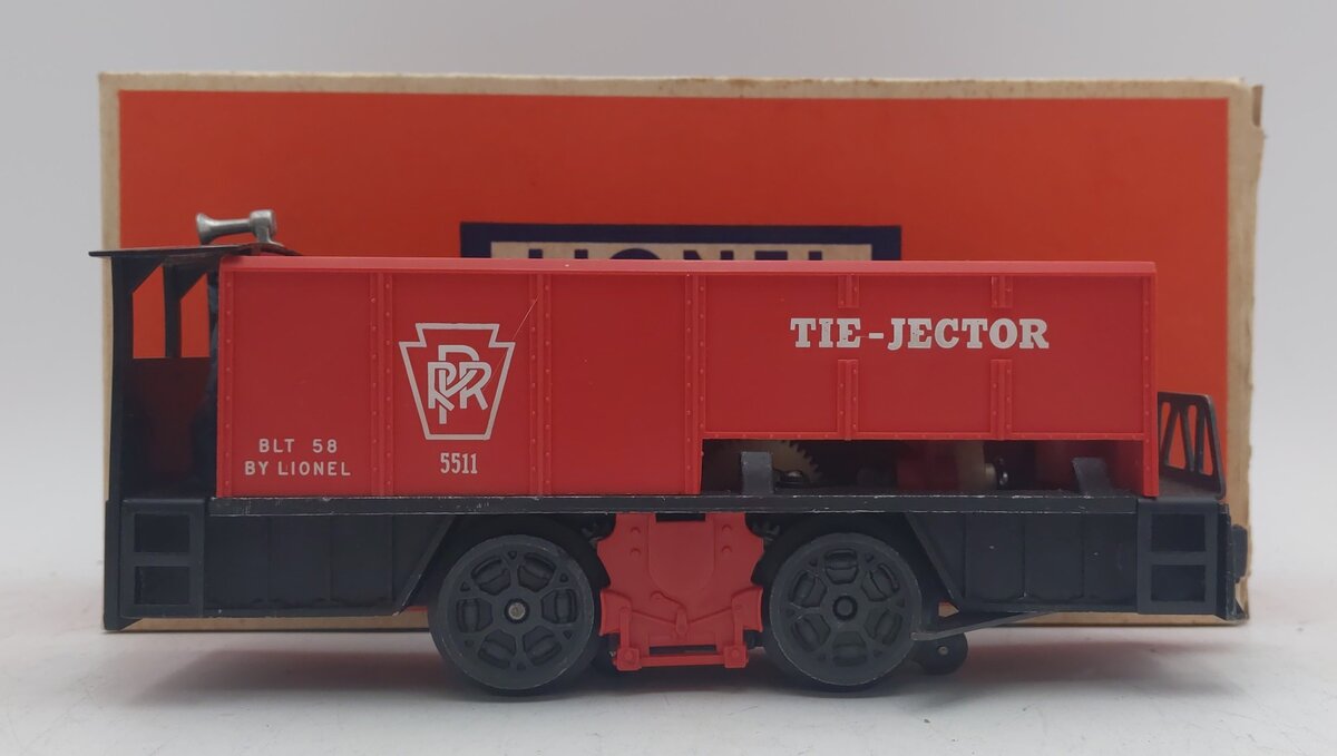 Lionel 55 Vintage O Gauge Postwar Pennsylvania Railroad Operating Tie-Jector Car EX/Box