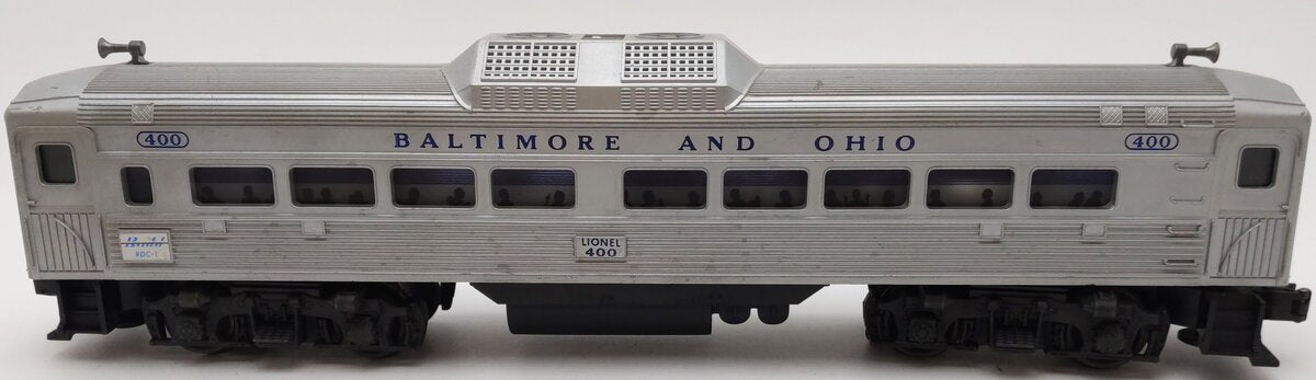 Lionel 400 Vintage O Powered Baltimore & Ohio Commuter Car VG