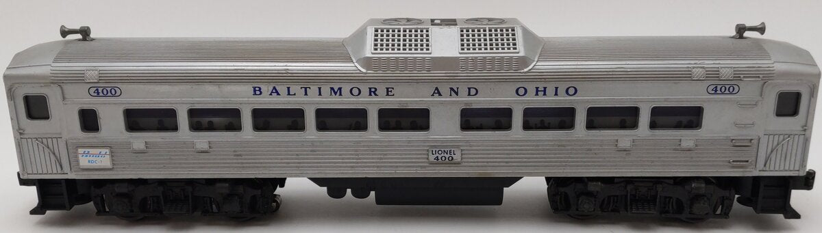 Lionel 400 Vintage O Powered Baltimore & Ohio Commuter Car VG