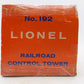 Lionel 192 Vintage O Operating Control Tower VG/Box