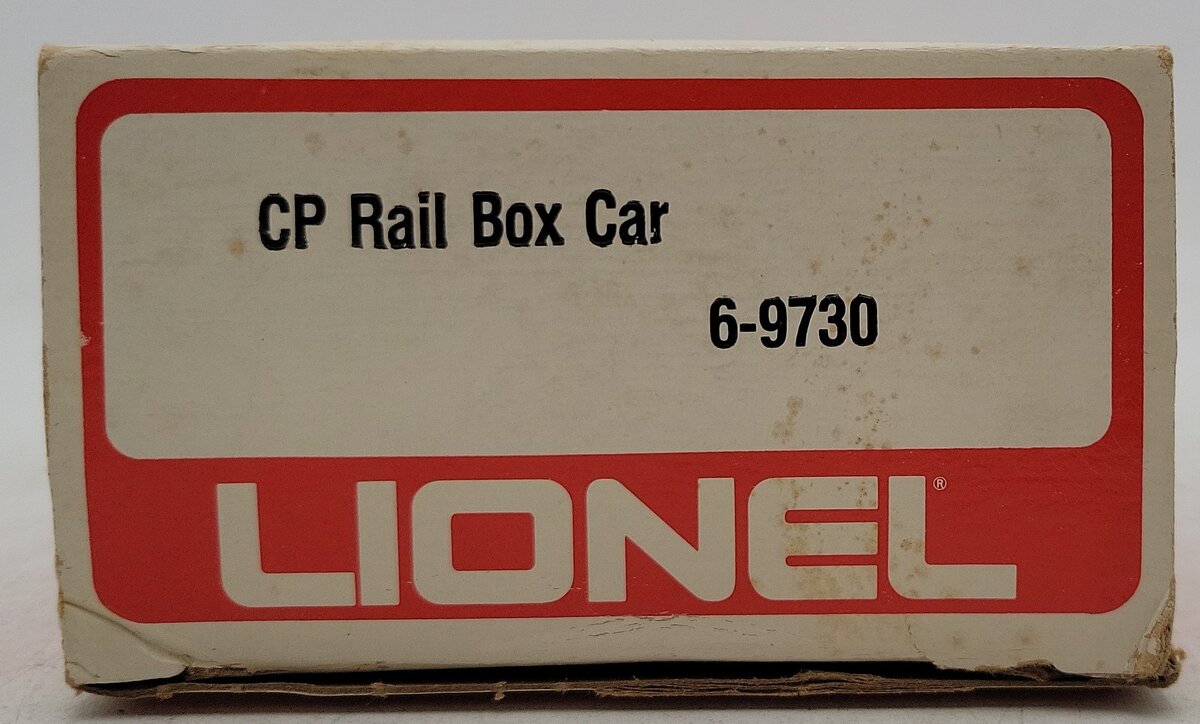 Lionel 6-9730 O Gauge CP Rail Boxcar - White Letter Version EX/Box