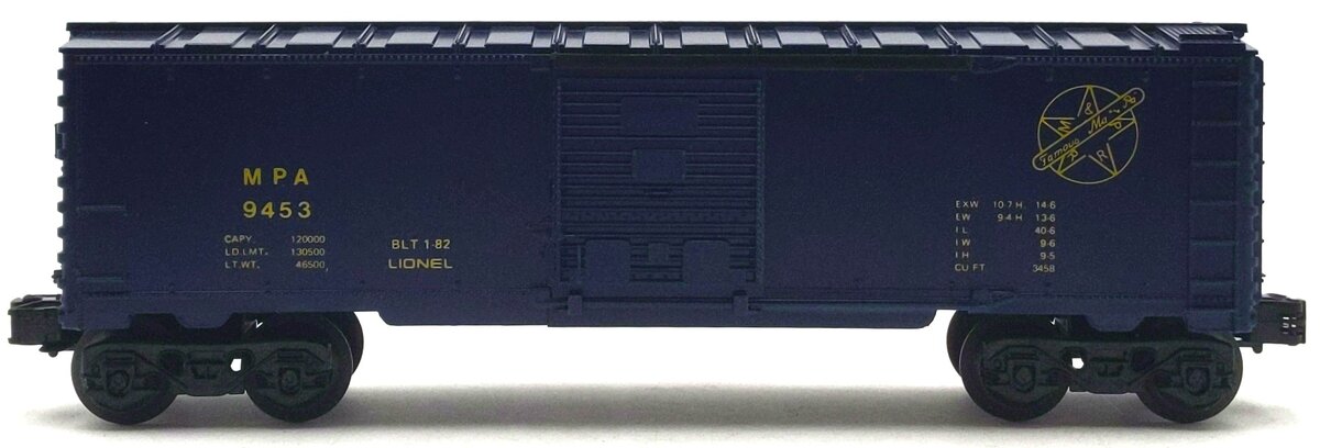 Lionel 6-9453 O Gauge MPA Railroad Boxcar VG/Box