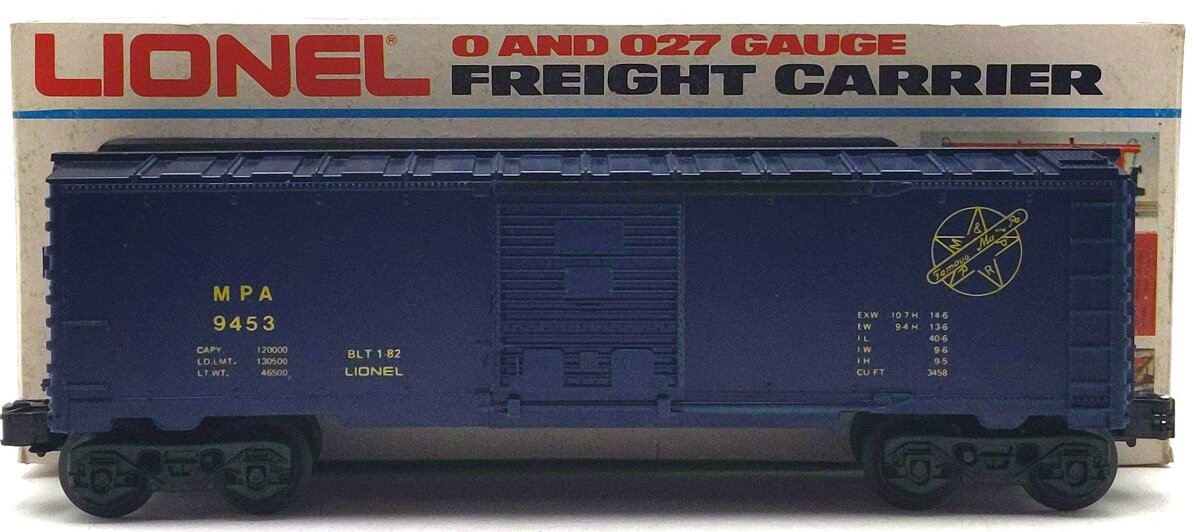 Lionel 6-9453 O Gauge MPA Railroad Boxcar VG/Box