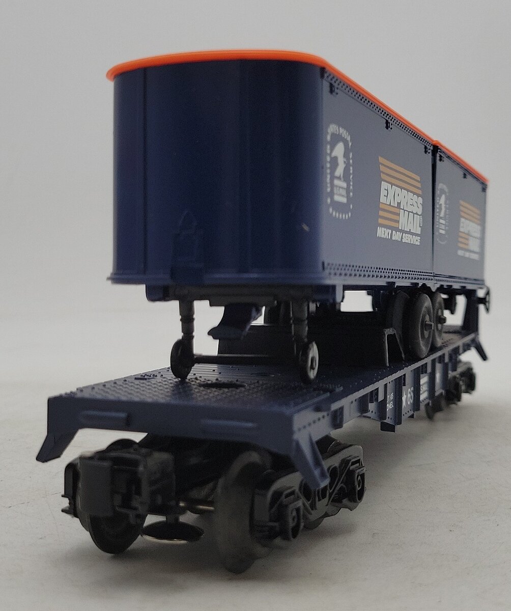 Lionel 6-6531 O Gauge Express Mail Flatcar with Piggyback Trailers EX/Box