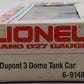 Lionel 6-9148 O Gauge DuPont Triple Dome Tank Car #9148 LN/Box