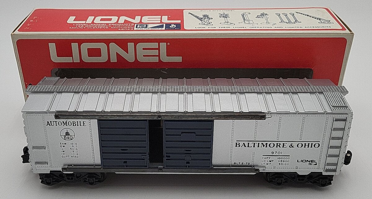 Lionel 6-9701 O Gauge Baltimore & Ohio Double Door Automobile Boxcar VG/Box