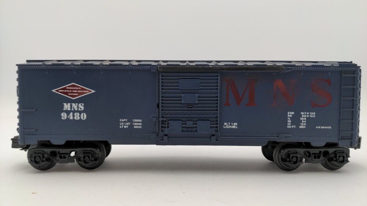 Lionel 6-9480 O Gauge Minneapolis, Northfield, & Southern Box Car #9480 EX