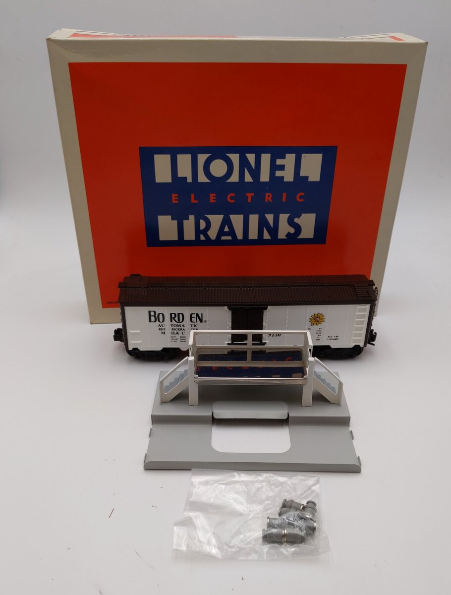 Lionel 6-9220 O Gauge Borden Operating Milk Car #9220 with Platform NIB