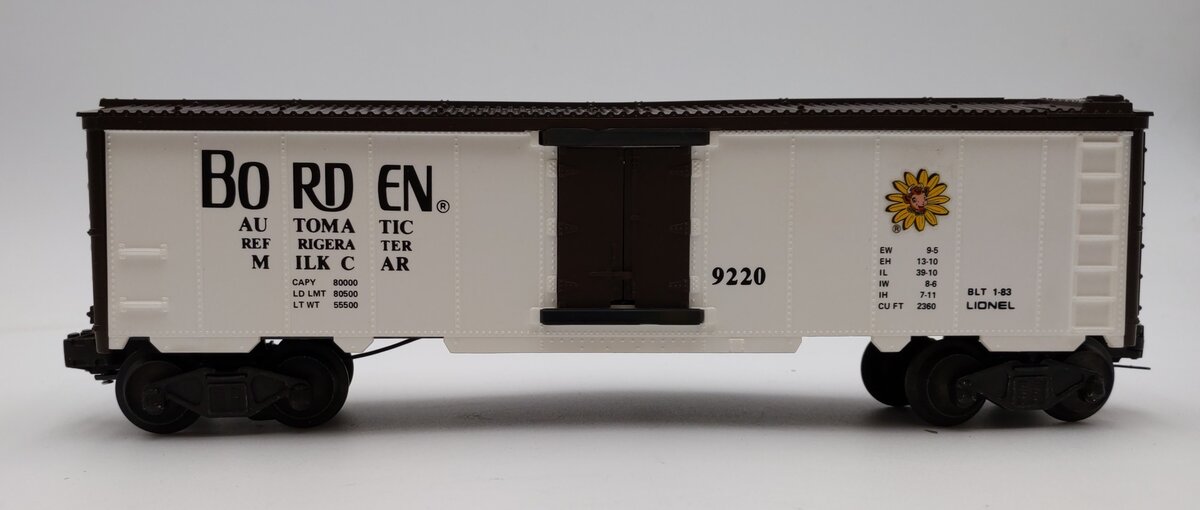 Lionel 6-9220 O Gauge Borden Operating Milk Car #9220 with Platform NIB