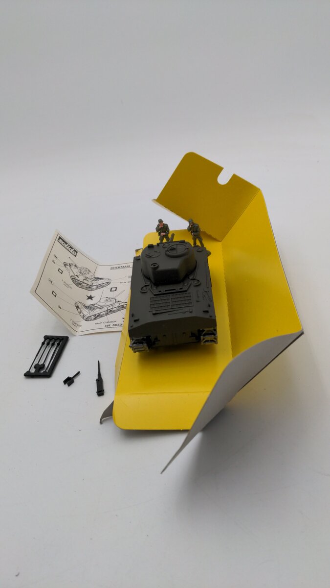Solido 6053 1:50 Scale Green Sherman Tank Collection Militaire II Diecast EX/Box