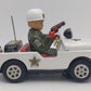 Daiya Military Police Jeep Tin Lithograph Battery Operated Toy EX