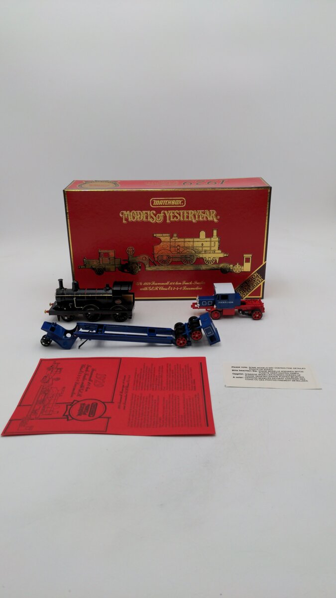 Matchbox YS-16 Models of Yesteryear 1929 Scammel 100 Ton Truck w/Locomotive LN/Box