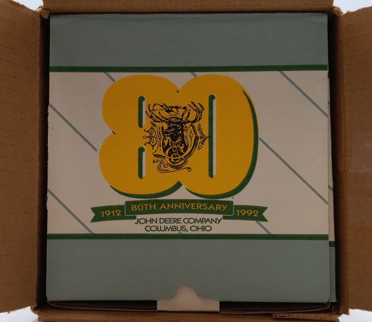 Ertl 5704 1/16 Scale John Deere Company 1912-1992 Columbus Ohio Model 80 Tractor NIB