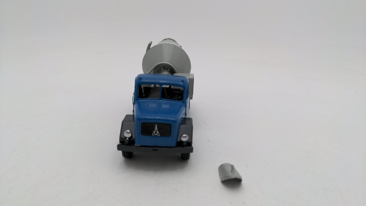 Conrad 1033 1:50 Scale Blue/Gray Magirus Stetter Cement Mixer Die Cast Metal EX/Box
