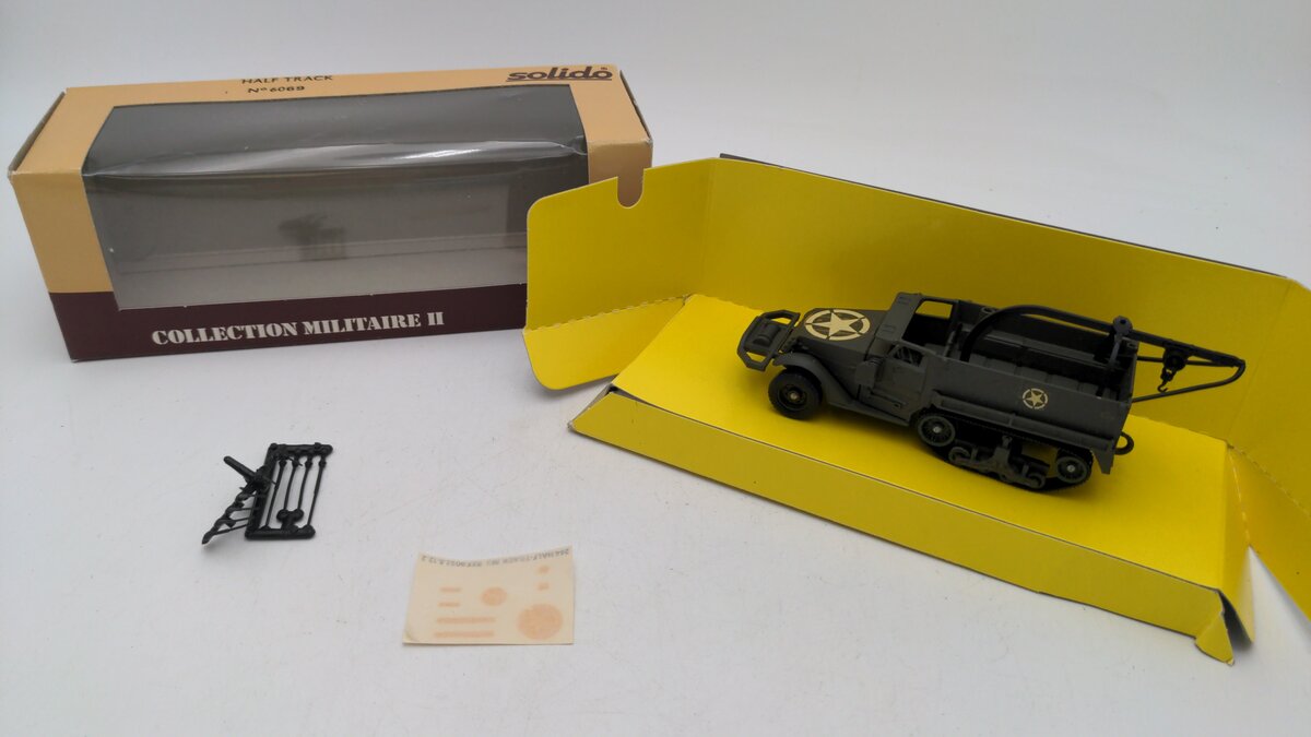 Solido 6069 1:50 Scale Half Track Depanneuse Collection Militaire II Diecast EX/Box