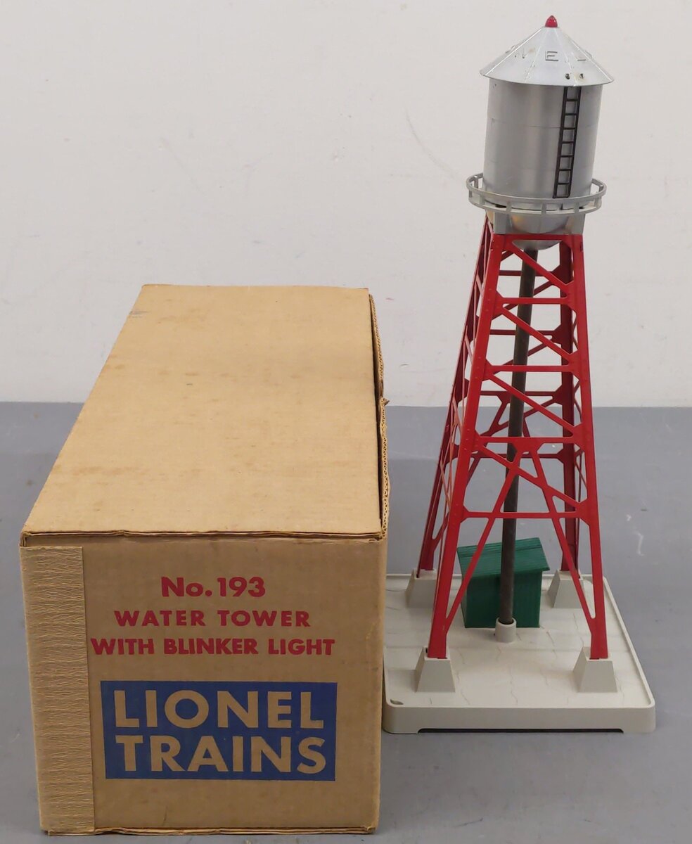Lionel 193 Vintage O Red Industrial Water Tower VG/Box