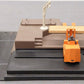 Lionel 264 Vintage O Operating Forklift Platform with two 6264 Lumber Cars VG/Box
