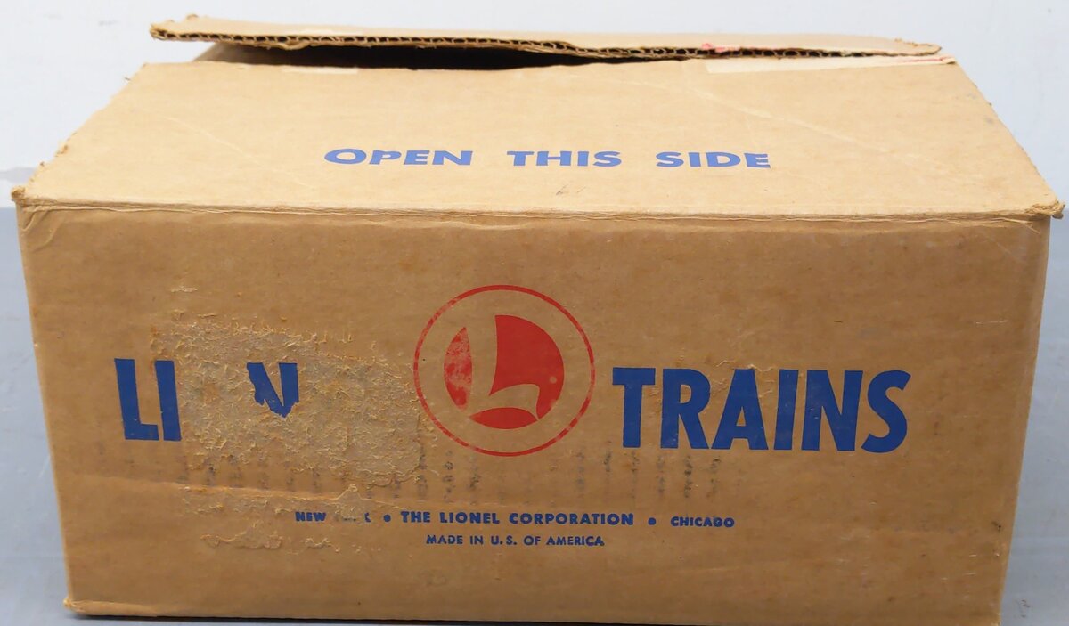 Lionel 264 Vintage O Operating Forklift Platform with two 6264 Lumber Cars VG/Box