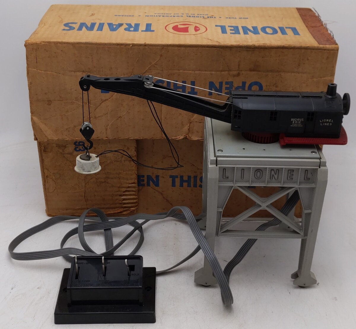 Lionel 282 Vintage O Bucyrus Erie Remote Control Gantry Crane VG/Box