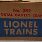 Lionel 282 Vintage O Bucyrus Erie Remote Control Gantry Crane VG/Box