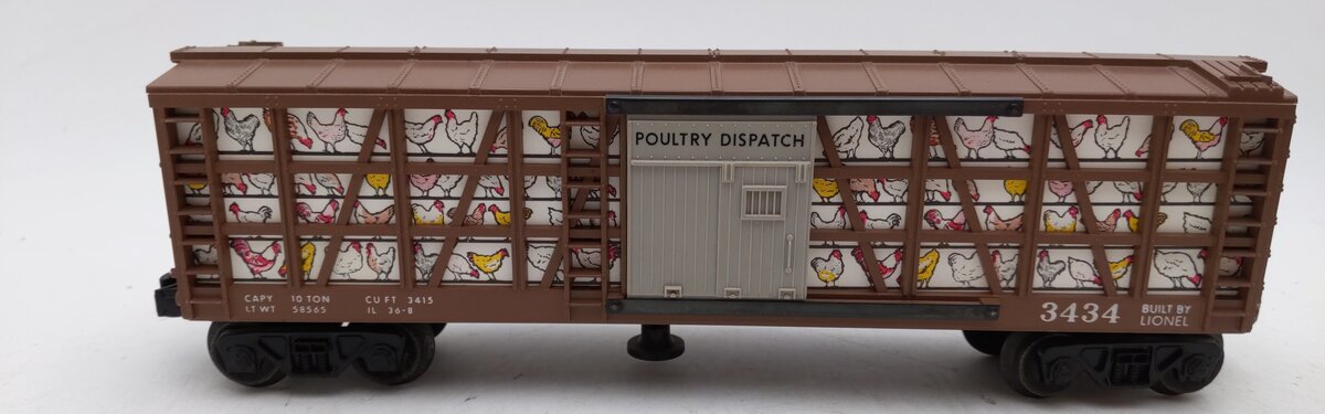 Lionel 3434 Vintage O Operating Chicken Sweeper Car EX/Box