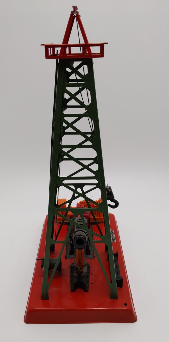 Lionel 455 Vintage O Operating Oil Derrick w/Red Top VG/Box