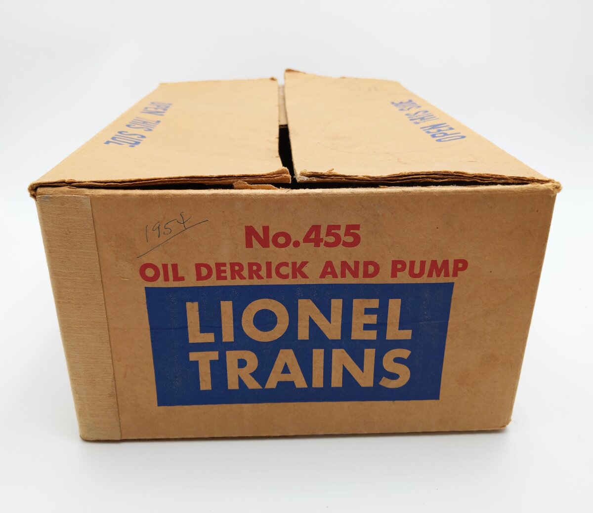 Lionel 455 Vintage O Operating Oil Derrick w/Red Top VG/Box