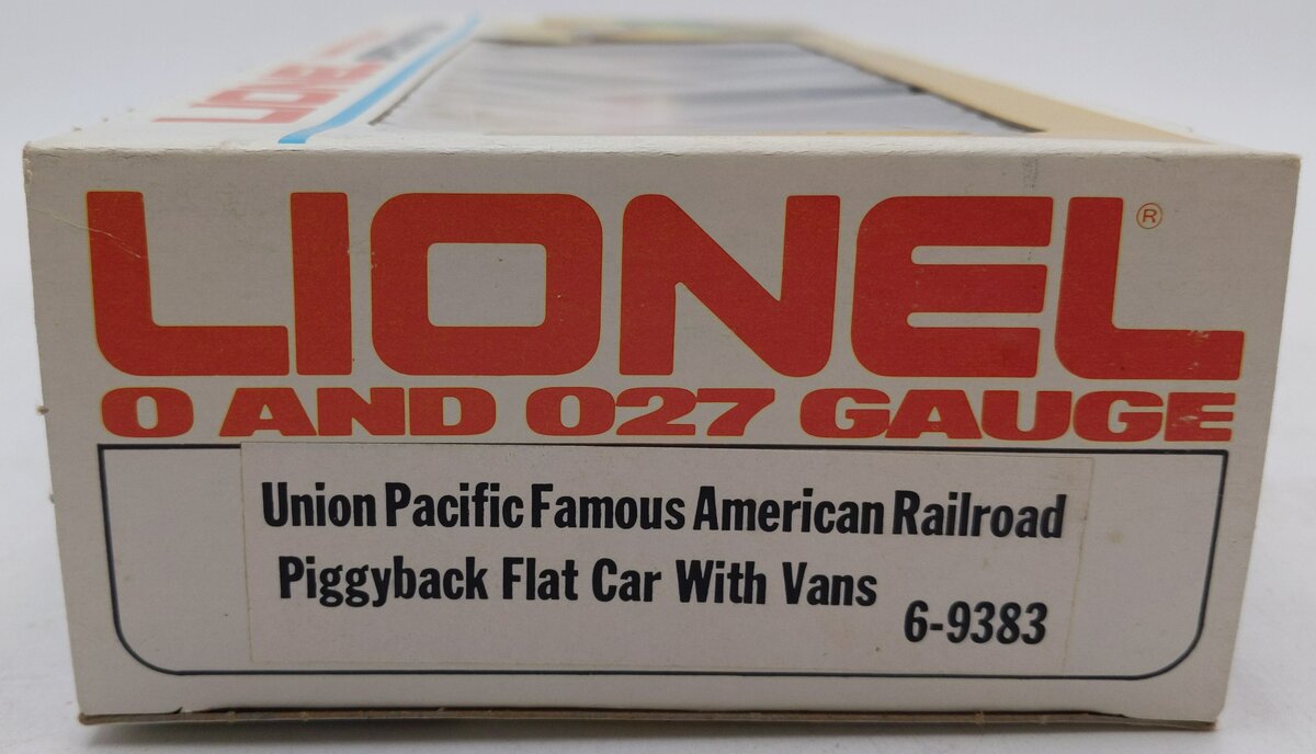 Lionel 6-9383 O Gauge Union Pacific FAR Piggyback Flatcar w/ Trailers NIB