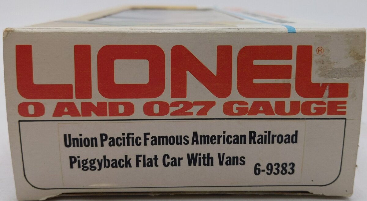Lionel 6-9383 O Gauge Union Pacific FAR Piggyback Flatcar w/ Trailers NIB