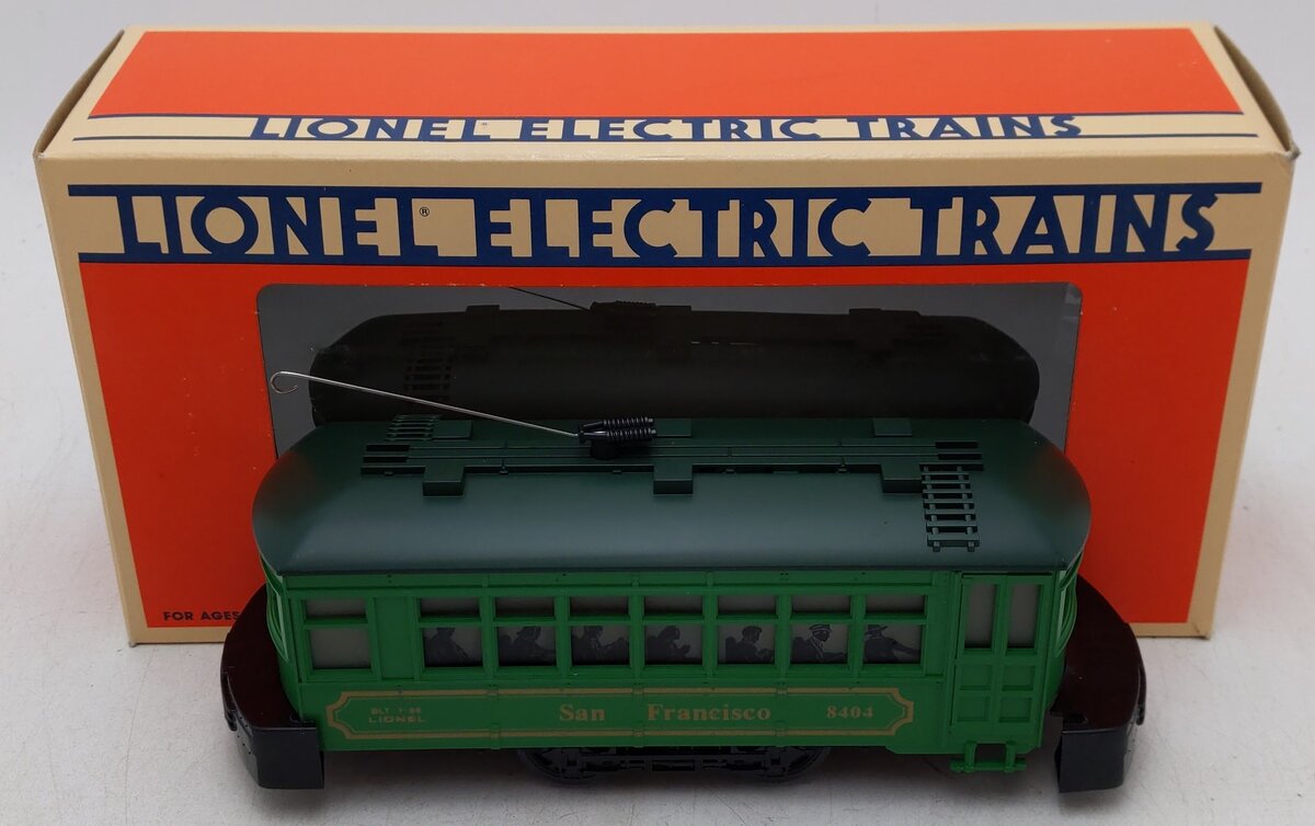 Lionel 6-18404 O Gauge San Francisco Green Trolley Car EX/Box