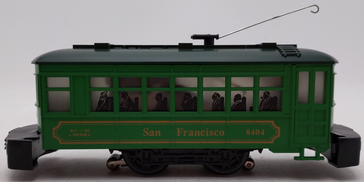 Lionel 6-18404 O Gauge San Francisco Green Trolley Car EX/Box