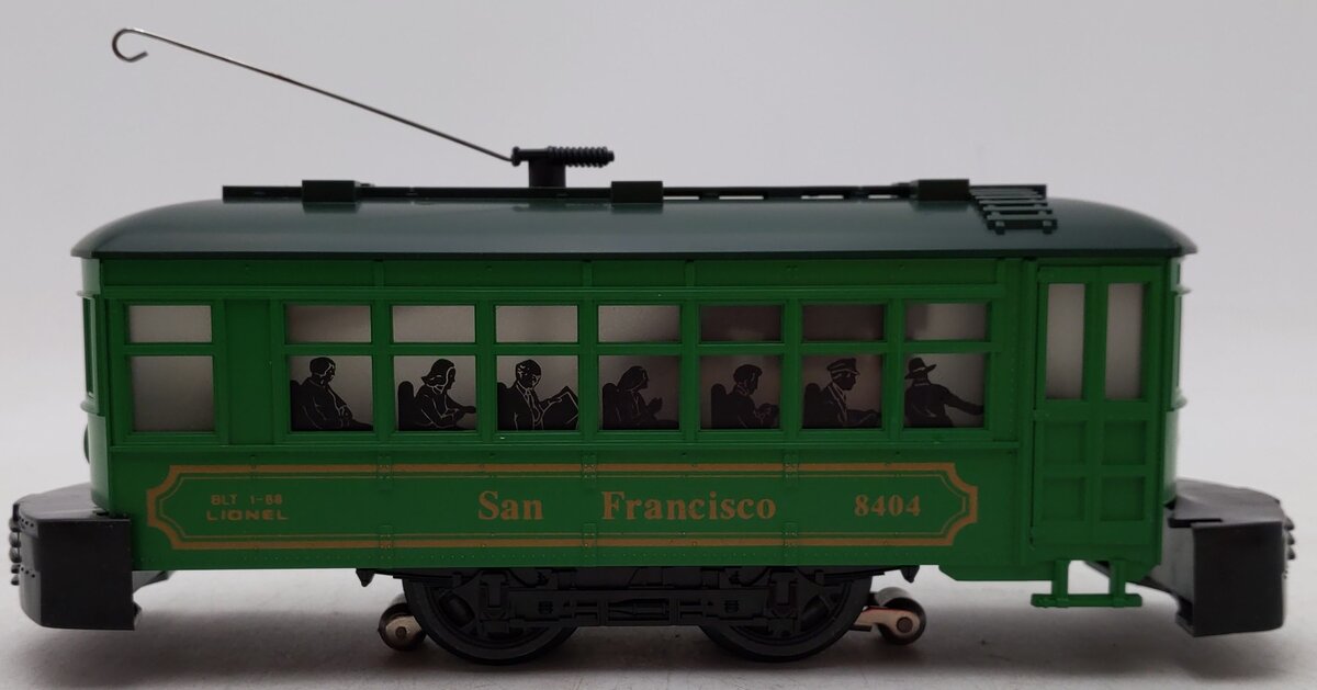 Lionel 6-18404 O Gauge San Francisco Green Trolley Car EX/Box