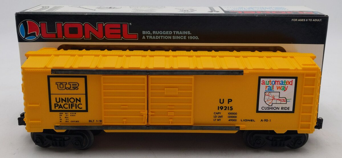 Lionel 6-19215 O Gauge Union Pacific Double Door Boxcar #19215 VG/Box