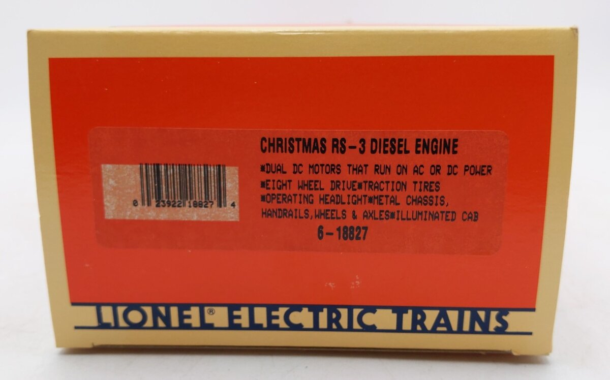 Lionel 6-18827 O Gauge Happy Holidays 1993 RS-3 Diesel Locomotive #8827 LN/Box