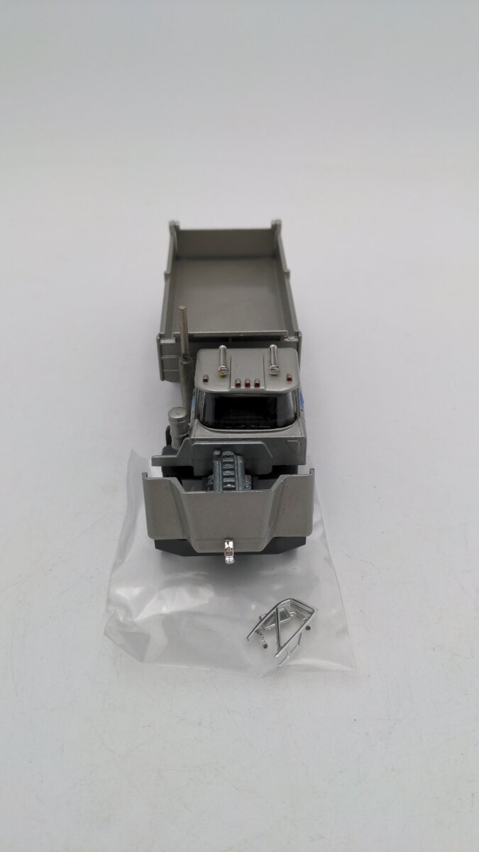 Conrad 3640 1:50 Scale Blue/Silver Mack Tipper Dump Truck 3 Axle W/Accesories EX/Box