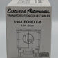 First Gear Lionel 19-0104 1:34 1951 Ford F-6 NEW Eastwood Automobila Box truck EX/Box
