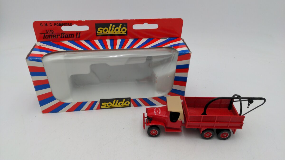 Solido 3110 1:43 Scale Toner Gam II GMC Pompiers Die-cast Truck EX/Box