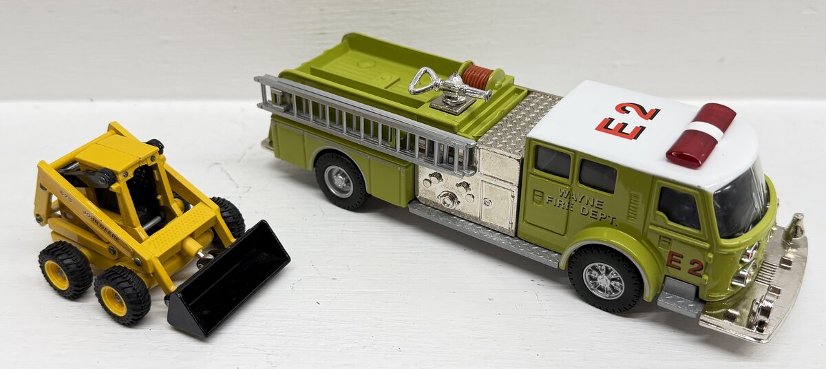 Assorted 1:43 - 1:60 Scale Diecast Trucks, Skid Steer & Jaguar E-Type [5] EX