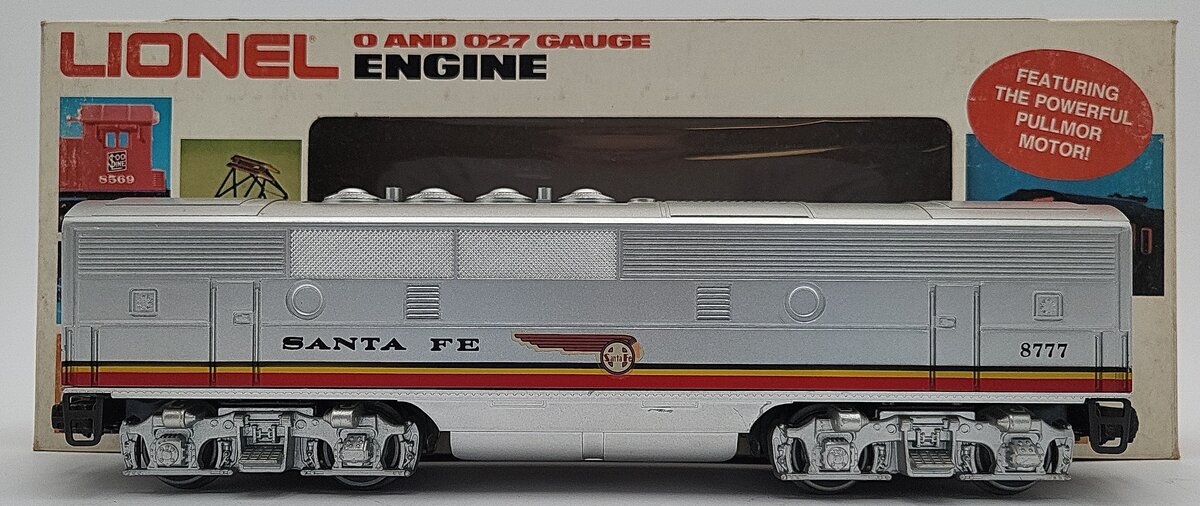 Lionel 6-8777 O Gauge Santa Fe F3 B Unit Non-Powered Diesel Locomotive EX/Box