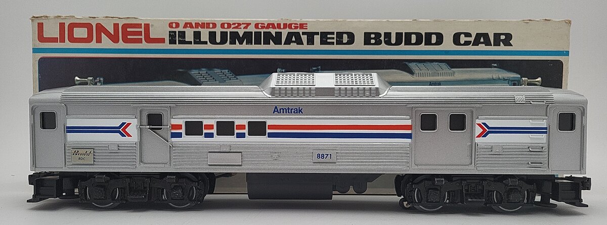 Lionel 6-8871 O Gauge Amtrak Dummy RDC-4 Baggage/Mail Car #8871 VG/Box