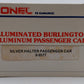 Lionel 6-9577 O Gauge Burlington "Silver Halter" Aluminum Passenger Coach EX/Box