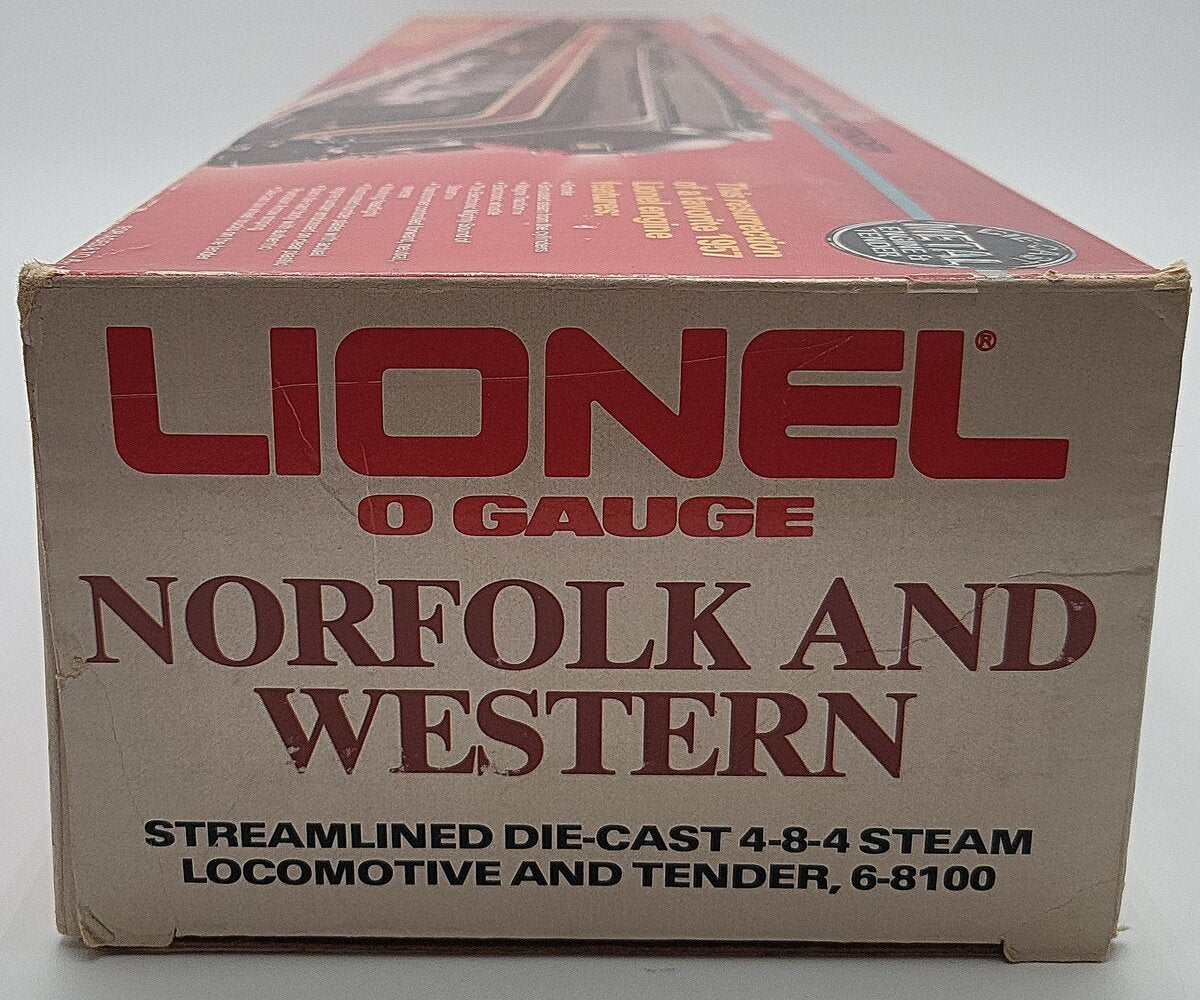 Lionel 6-8100 O Gauge Norfolk & Western 4-8-4 Steam Locomotive & Tender #611 LN/Box
