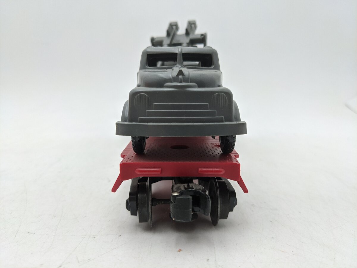 Lionel 6804 Vintage O Flatcar w/ USMC AA Gun Truck & Sound Truck EX/Box