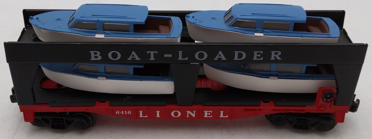 Lionel 6416 Vintage O Boat Loader with 4 Blue Boats - Rare VG