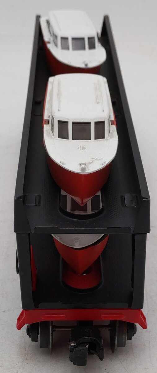 Lionel 6416 Vintage O Boat Loader with 4 Red Boats - Rare VG