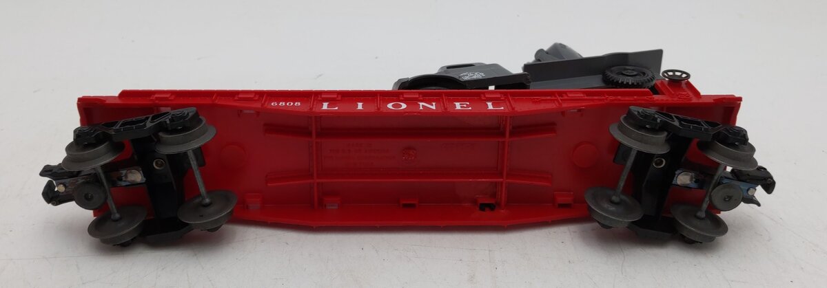 Lionel 6808 Vintage O Flatcar w/ PYRO Searchlight Car & M19 Gun Motor Carriage VG/Box