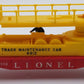 Lionel 6812 Vintage O Operating Track Maintenance Car w/Yellow Superstructure VG