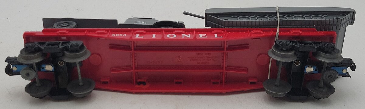 Lionel 6803 Vintage O Flatcar w/ USMC Tank & Sound Truck VG