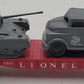 Lionel 6803 Vintage O Flatcar w/ USMC Tank & Sound Truck VG